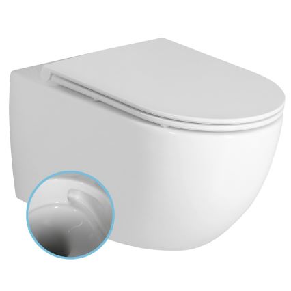 Bruckner - Hängendes WC Vortex Rimless FULDA Keramik/Weiß