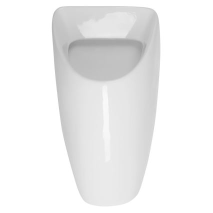 Bruckner - Urinal SCHWARN, hinterer Zulauf und hinterer Ablauf, mit integriertem Spülventil 6 V DC, weiß