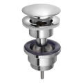 Bruckner - Waschbeckenablauf ohne Überlauf CLICK-CLACK d 6,4 cm glänzendes Chrom