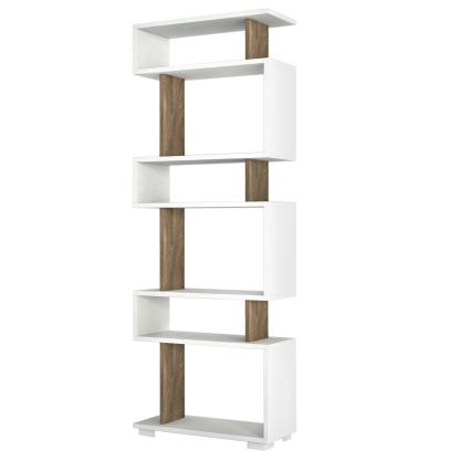 Bücherregal BLOK 165x60 cm weiß/braun