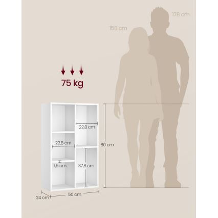 Bücherregal DOVARO weiß