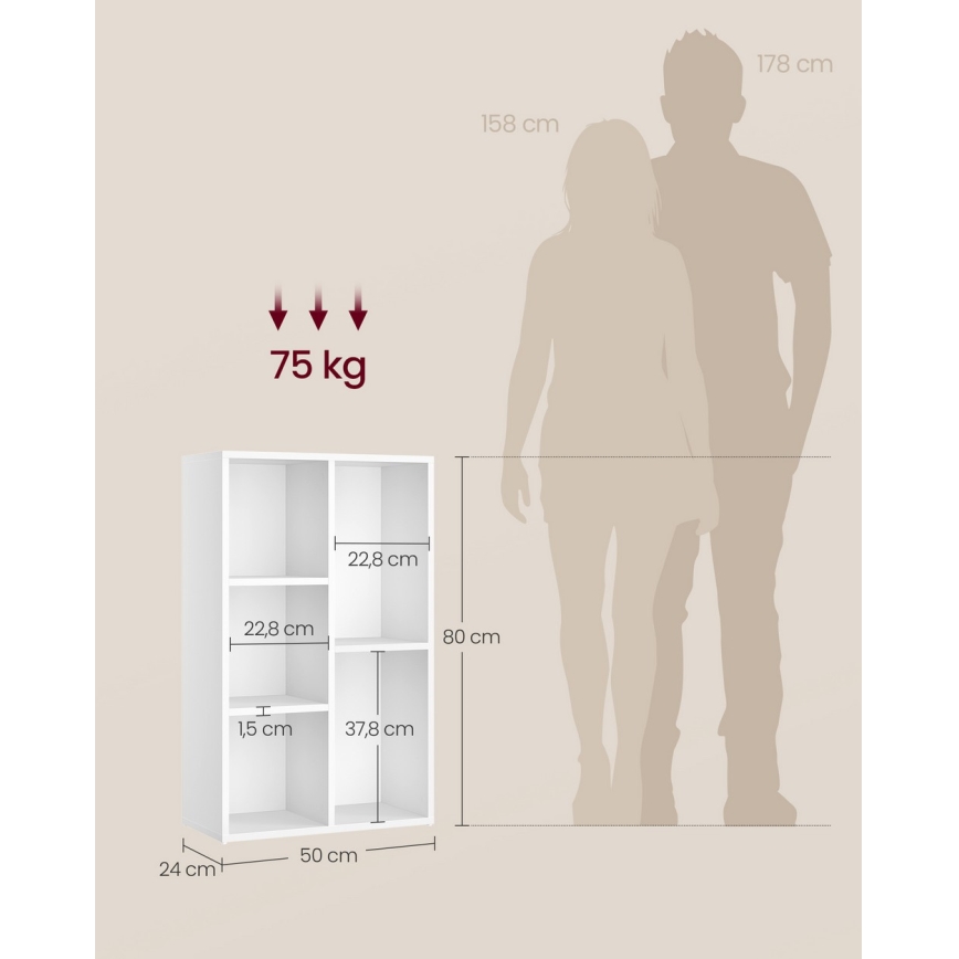 Bücherregal DOVARO weiß