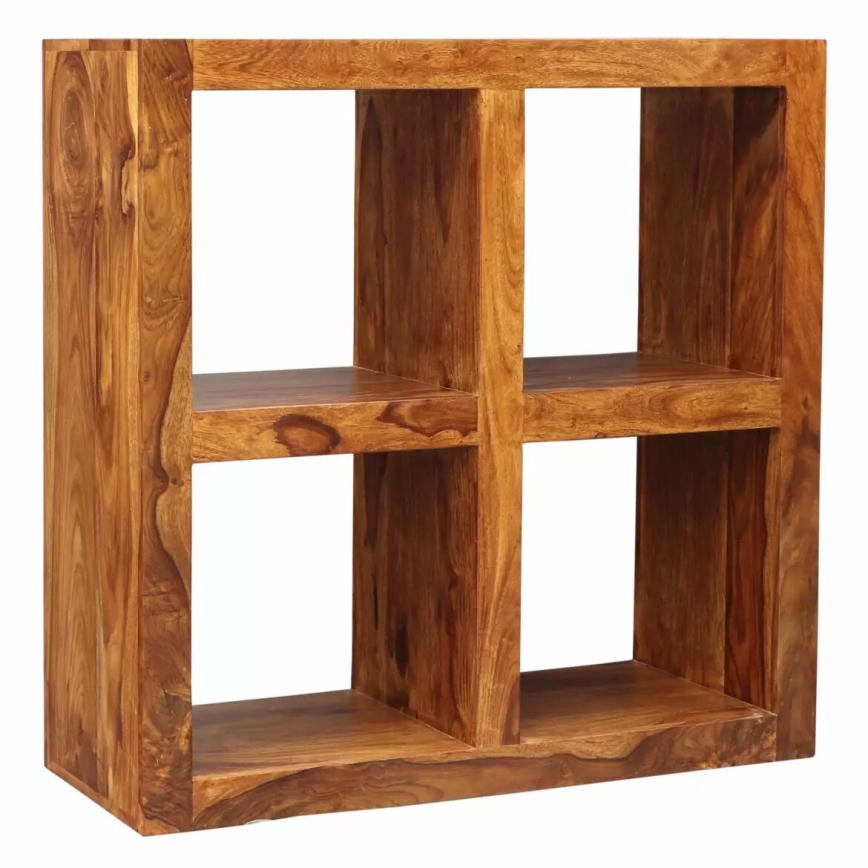 Bücherregal GANI 90x90 cm Massivholz/Palisander