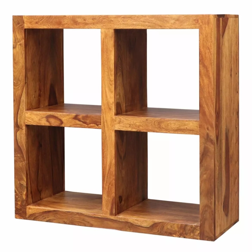 Bücherregal GANI 90x90 cm Massivholz/Palisander