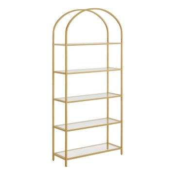 Bücherregal GLASY 83x184x30 cm, goldfarben