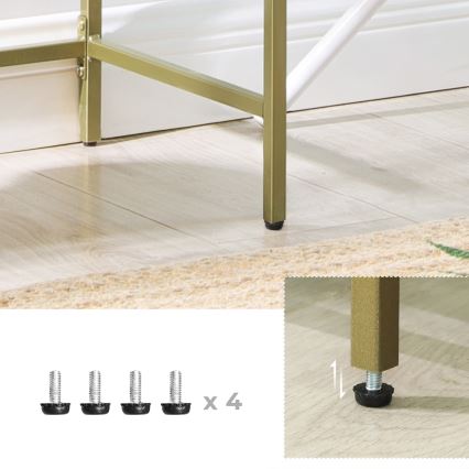 Bücherregal GLASY gold