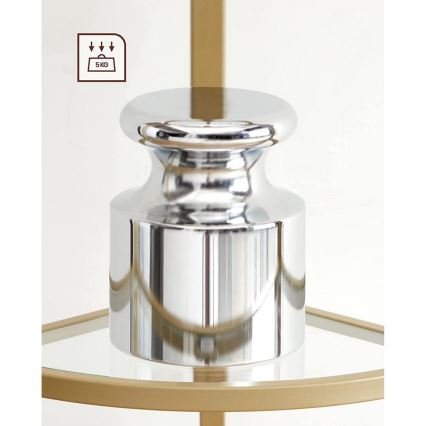 Bücherregal GLASY, goldfarben