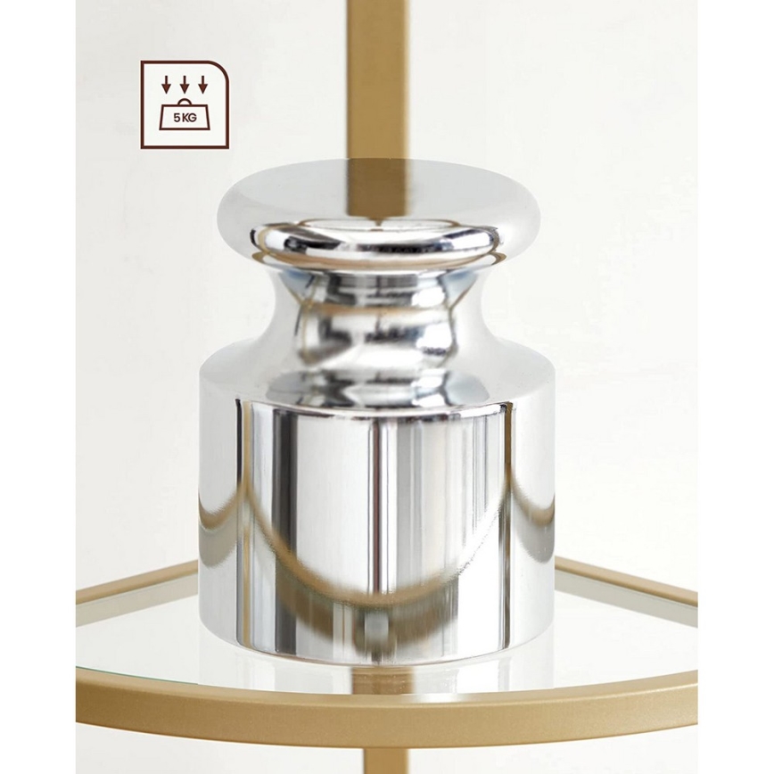 Bücherregal GLASY, goldfarben