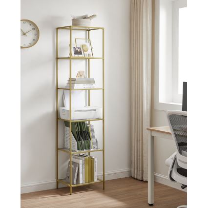 Bücherregal GLASY in Gold