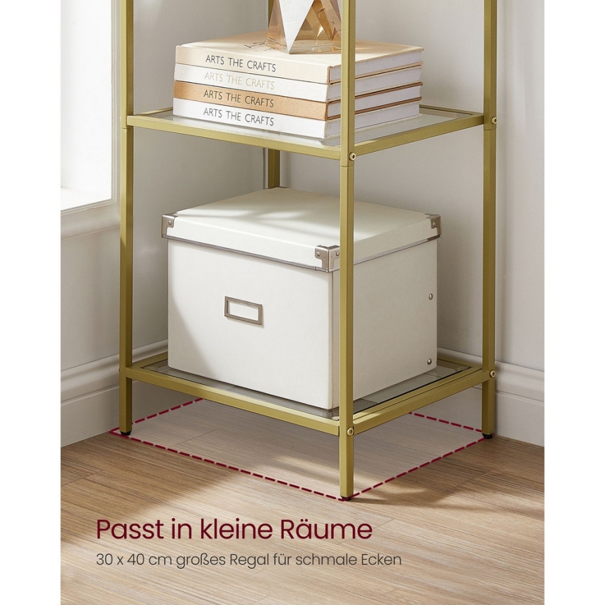 Bücherregal GLASY in Gold