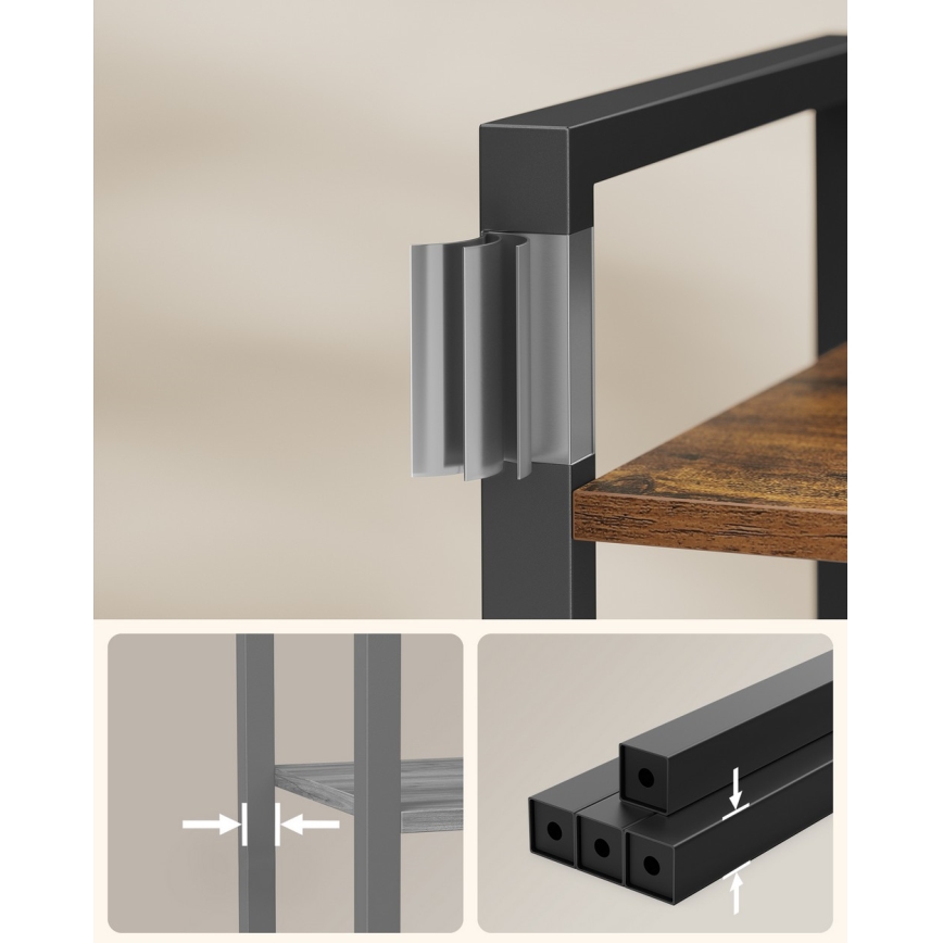 Bücherregal NAVARO braun/schwarz