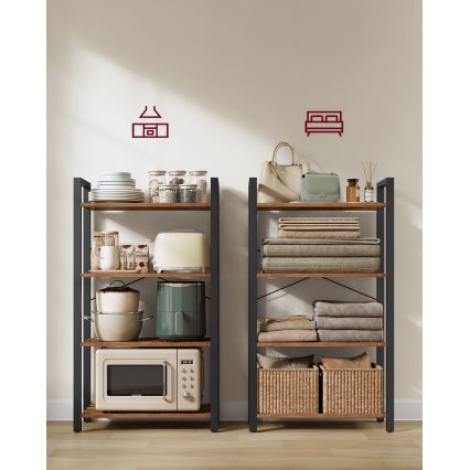 Bücherregal NAVARO braun/schwarz