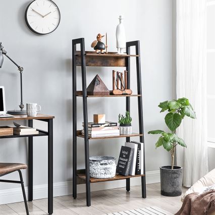 Bücherregal NAVARO Braun/Schwarz