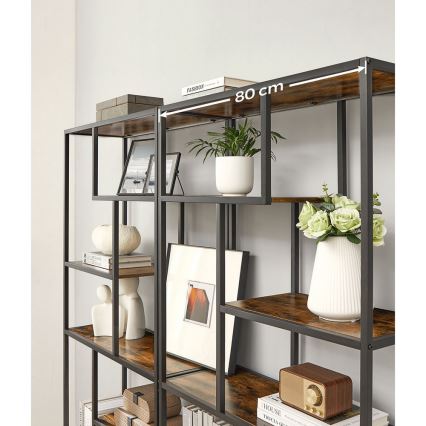 Bücherregal NAVARO braun/schwarz