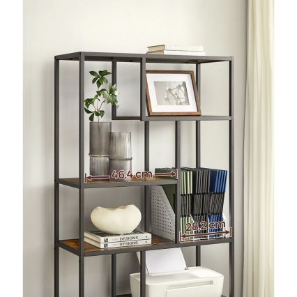 Bücherregal NAVARO braun/schwarz