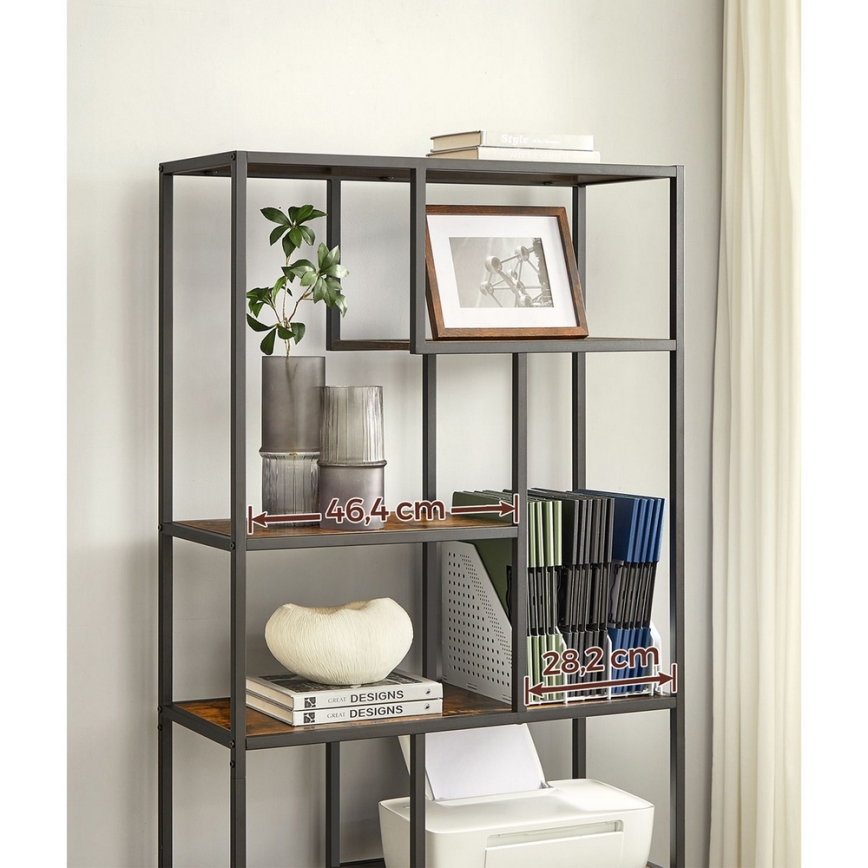 Bücherregal NAVARO braun/schwarz