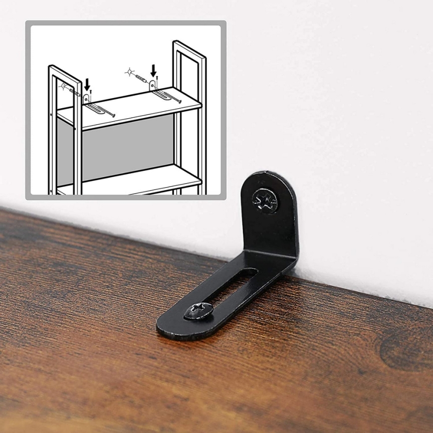 Bücherregal NAVARO braun/schwarz