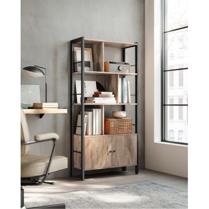 Bücherregal NAVARO braun/schwarz