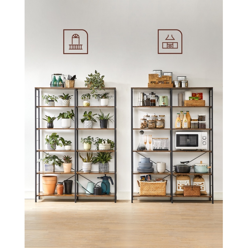 Bücherregal NAVARO braun/schwarz