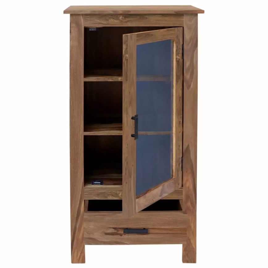 Bücherregal RAMI 60 x 120 x 45 cm, Massivholz / Palisander