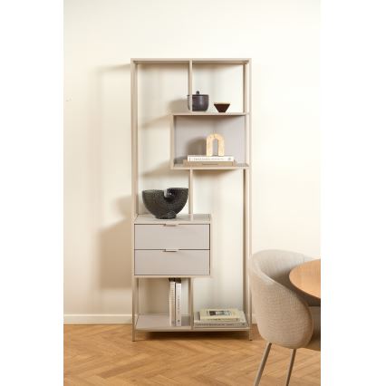 Bücherregal SARON 77x185 cm grau