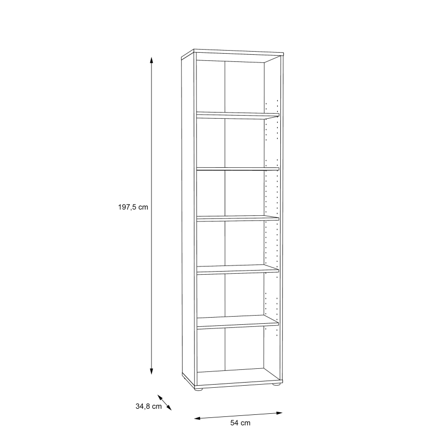 Bücherregal URAN Artisan-Eiche
