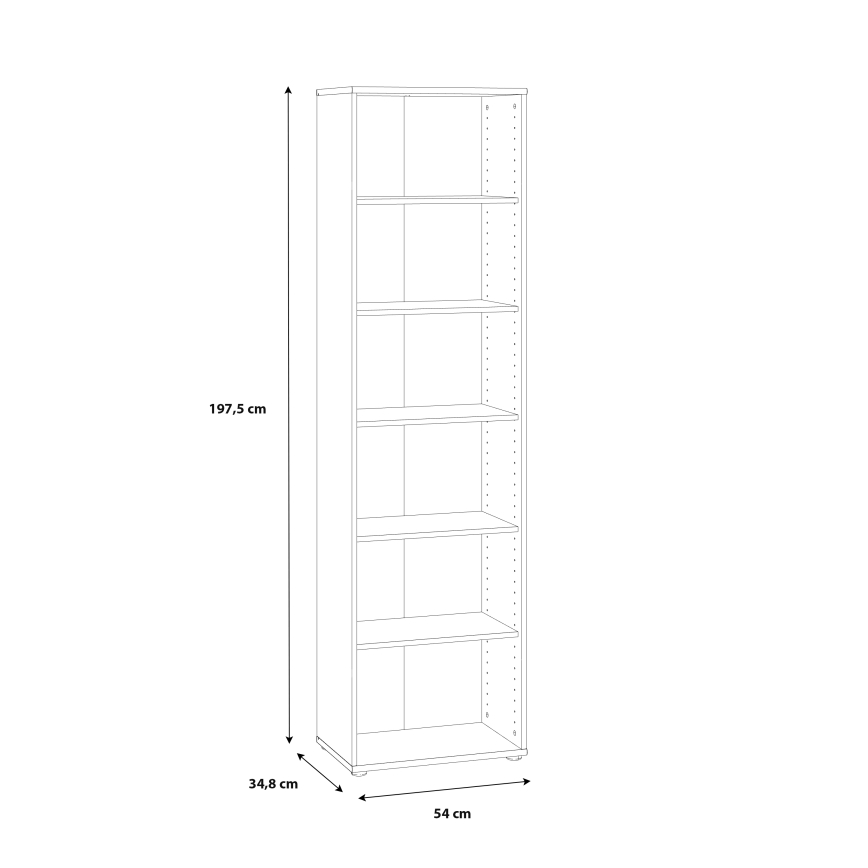 Bücherregal URAN, weiß