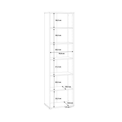 Bücherregal URAN, weiß