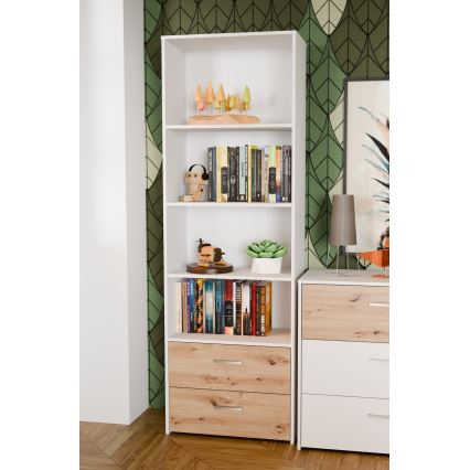 Bücherregal URO Artisan-Eiche/Weiß