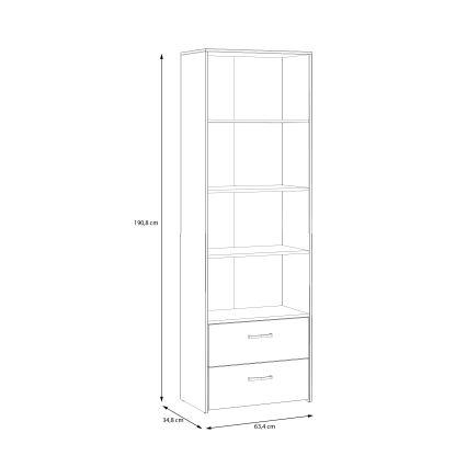 Bücherregal URO Artisan-Eiche/Weiß