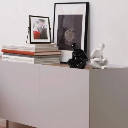 Buchstütze 17,5x13x14 cm schwarz/weiß