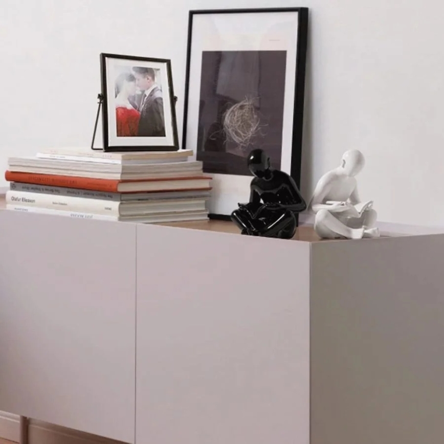 Buchstütze 17,5x13x14 cm schwarz/weiß