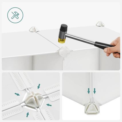 Modulare Kinderschrank mit Aufbewahrungsboxen ANET, bunt