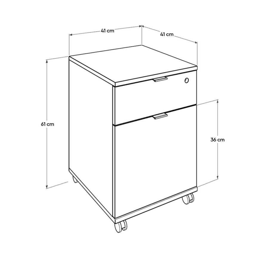 Büro-Container 61x41 cm braun