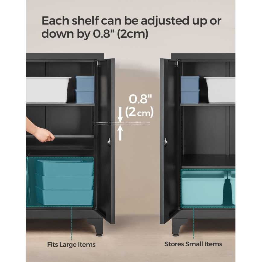 Büroschrank KAZE 60 x 40 cm schwarz
