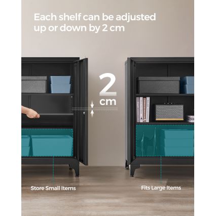 Büroschrank KAZE 80x40 cm schwarz
