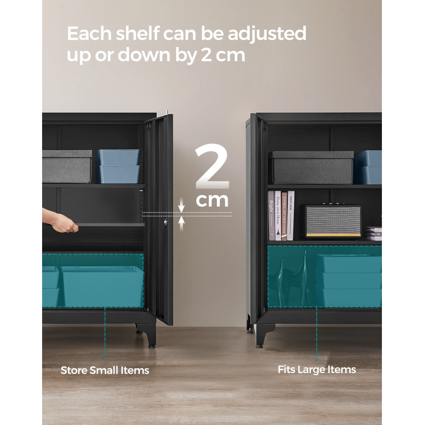 Büroschrank KAZE 80x40 cm schwarz