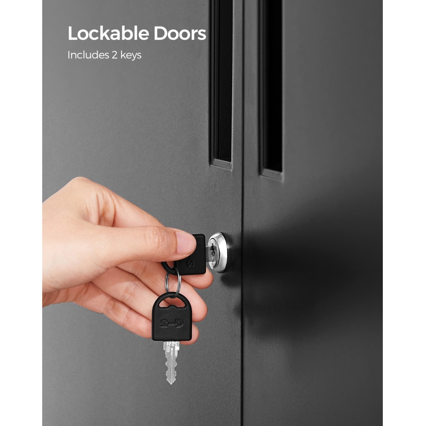 Büroschrank KAZE 80x40 cm schwarz