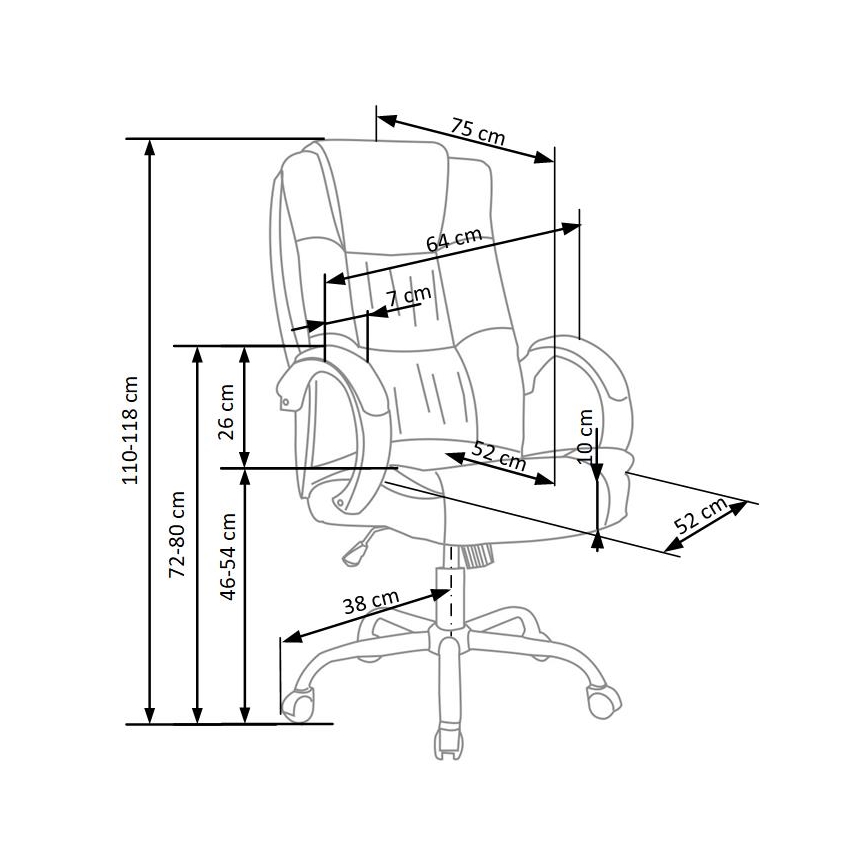 Bürostuhl SELO, braun