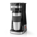 Butler – Kaffeemaschine für eine Tasse 0,4 l mit Reisebecher, 750 W/230 V, Edelstahl/Schwarz