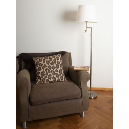 ByRydens - LED Stehlampe ORLANDO 1xE27/5W/230V + LED/3W weiß/bronze Ø 36 cm