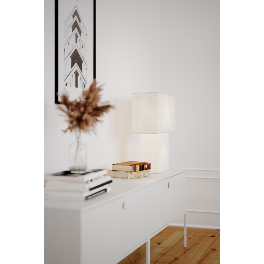 ByRydens - Tischlampe iSQUARE 1xE27/8W/230V weiß