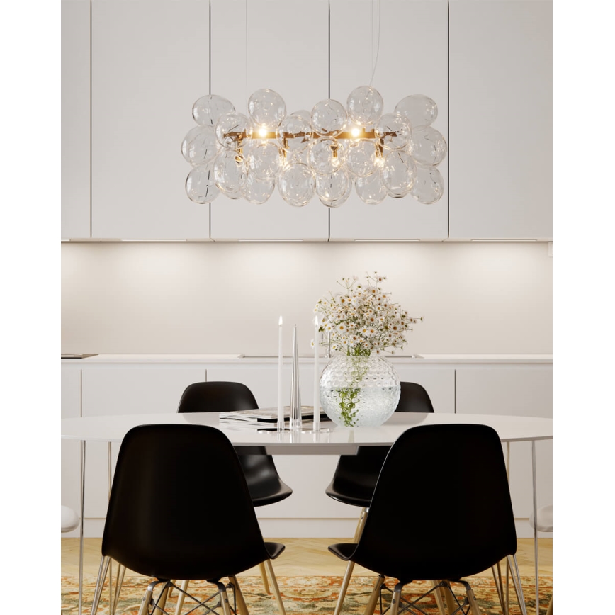 ByRydens - Pendelleuchte an Kabel GROSS BAR 8xG9/8W/230V klar