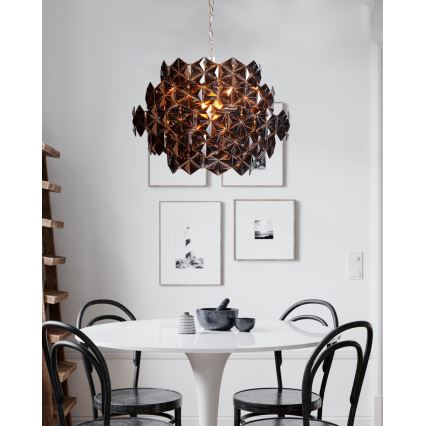 ByRydens - Kronleuchter an Kette MONARQUE MINI 3xE14/8W/230V schwarz