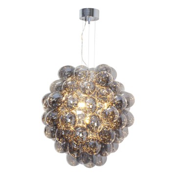 ByRydens - Pendelleuchte an Stahlseil DELUXE 4xE14/5W/230V grau/rauchfarben