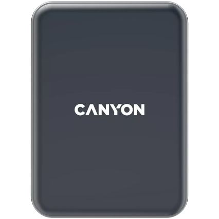 Canyon - Magnetische Handyhalterung fürs Auto mit Qi 5V kabelloser Ladefunktion, eckig, schwarz