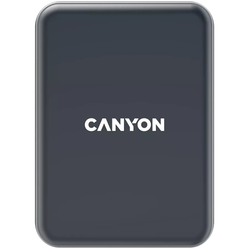Canyon - Magnetische Handyhalterung fürs Auto mit Qi 5V kabelloser Ladefunktion, eckig, schwarz