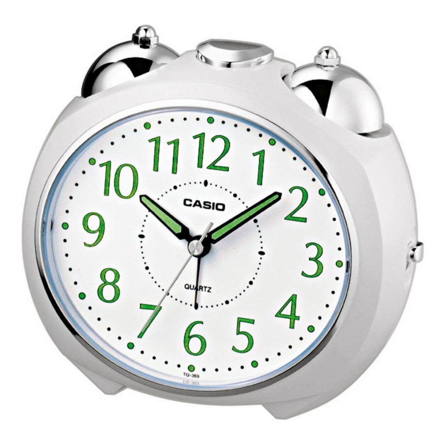 Casio - Wecker 1xLR14 weiß/glänzendes Chrom