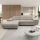 CASTELO Ecksofa mit Schlaffunktion und Stauraum, L-Form, links, grau