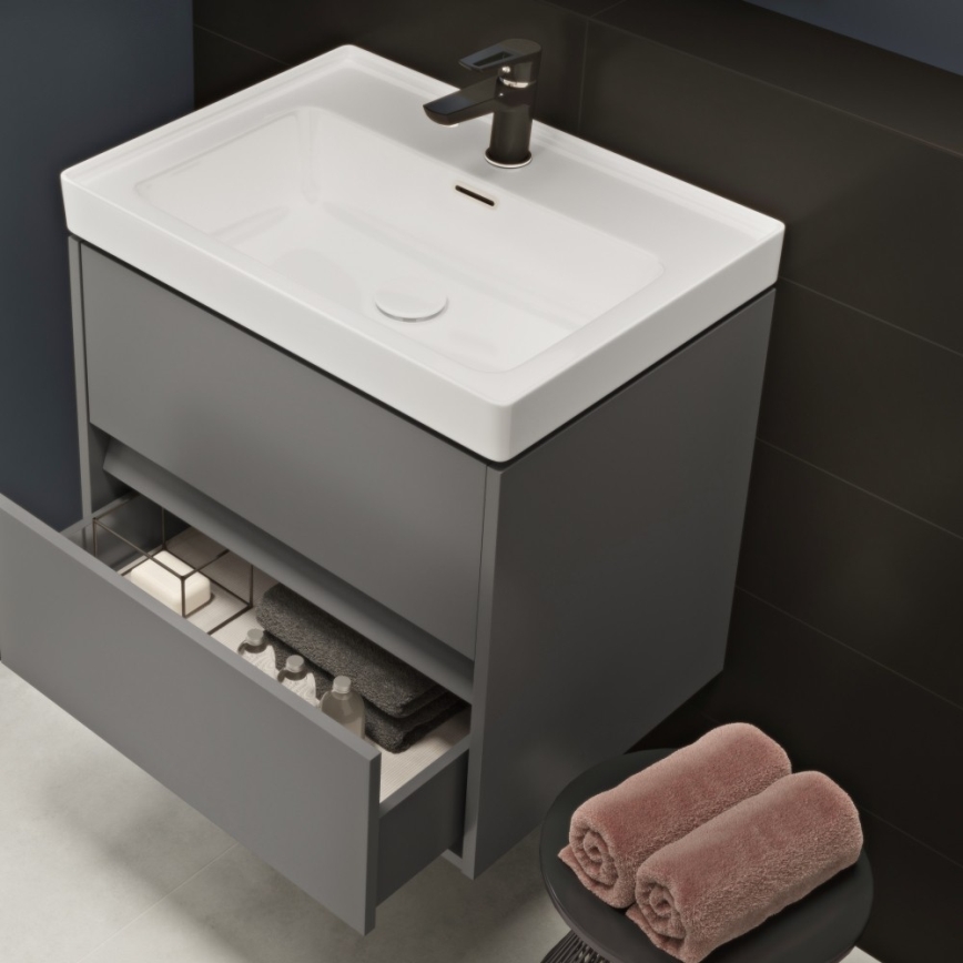 Cersanit K114-006 - Einbauwaschbecken CREA 44,5x60 cm Keramik/glänzend weiß